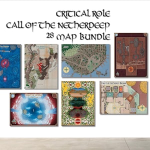 Critical Rolle Call Of The Netherdeep Hochwertige Drucke auf Fotopapier oder Leinwand - 28 Karten im Format 30 x 40 cm