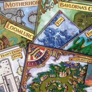 The Wild jenseits der Witchlight 1 "Zoll Grid Map Drucke auf Posterpapier oder Leinwand - 11 Map Bundle Pack