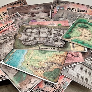 The Shattered Obelisk 1 "Zoll-Gitterkarte Drucke auf Posterpapier oder Leinwand - 35 Map Bundle Pack