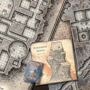 The Sunless Citadel Adventure Map Bundle - Hochwertige Drucke auf Fotopapier oder Leinwand - 2,5 cm Zoll Gitter - 3 TTRPG Map Set