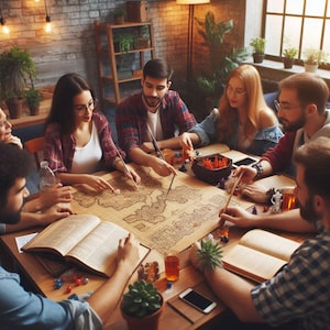 Benutzerdefinierte TTRPG Fantasy Map Leinwanddruck - Premium-Luftballonkarte-Druck auf hochwertiger Baumwoll-Leinwand für D & D-Kampagnen