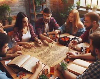 Custom TTRPG Fantasy Map Canvas Print - Premium Quality Battlemap Print On High Grade Cotton Canvas For D&D Campaigns