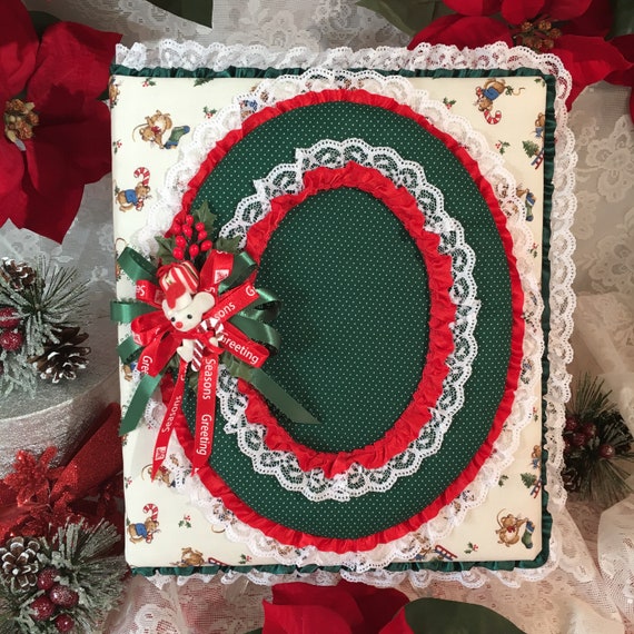 Busy As A Christmas Mouse 3 Ring Binder Photo Album