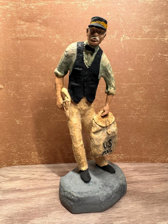 Fred Curtis Figurine-Railroad Mail Handler