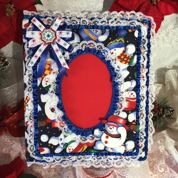 Snowmen Snowball Fight 8 1/2 x 11 Photo Album