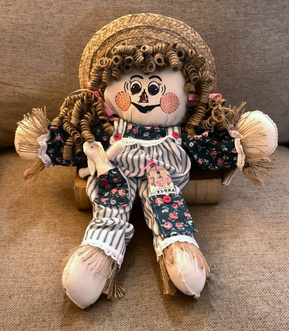 Garden Scarecrow Muslin Body Doll-Rose Marie