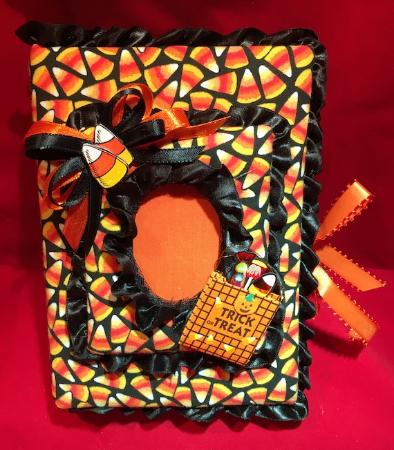 Candy Corn-Black Background -100pg Halloween Pocket Photo Album