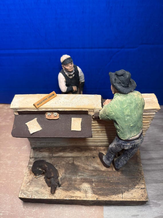 Fred Curtis Old West Figurine-Telegraph Office