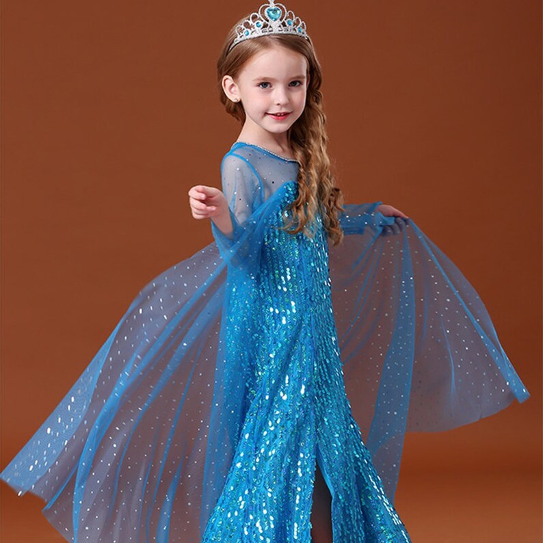 Elsa Princess Dress Elsa Frozen Princess Birthday Dress Gift Etsy