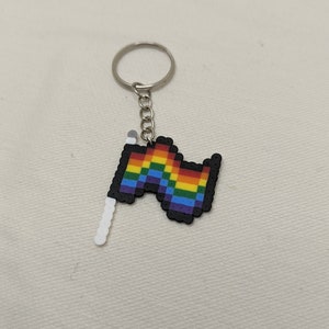 Keychain | Mini Fuse Bead Pride Flag