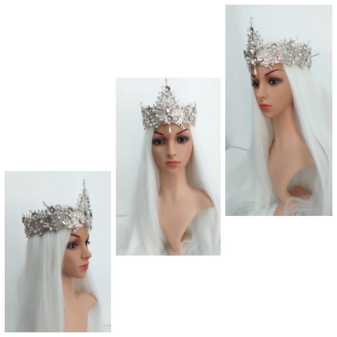 Adjustable Elven Elvish Fairy Fairytale Medieval Fantasy Wedding Crown Tiara Halloween Carnaval Masquerade Carnival Drag Queen Costume