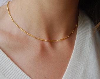 Silver 925 necklace, dainty choker necklace, sterling silver necklace, delicate chain necklace, stackable necklace, minimalist necklace.
