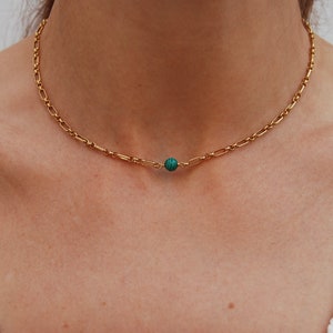 Malachite necklace, silver 925 necklace, gemstone necklace, dainty chain necklace, sterling silver necklace.
