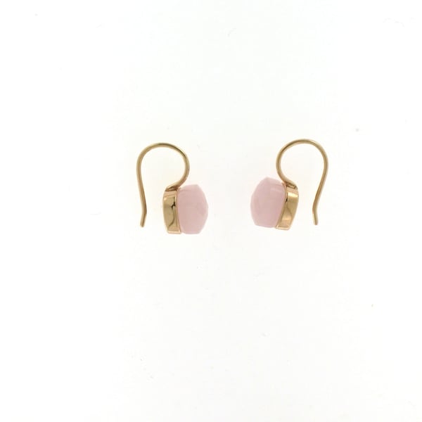 Rose quartz earrings, silver 925 earrings, gemstone earrings, dainty long earrings, sterling silver earrings.