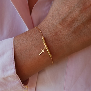 Kruisarmband, zilveren 925 armband, minimalistische armband, sterling zilveren armband, sierlijke kruisarmband