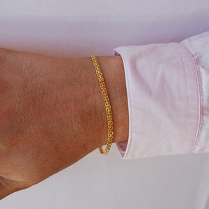 Sterling silver 925 bracelet, chain bracelet, dainty silver bracelet, minimalist bracelet.