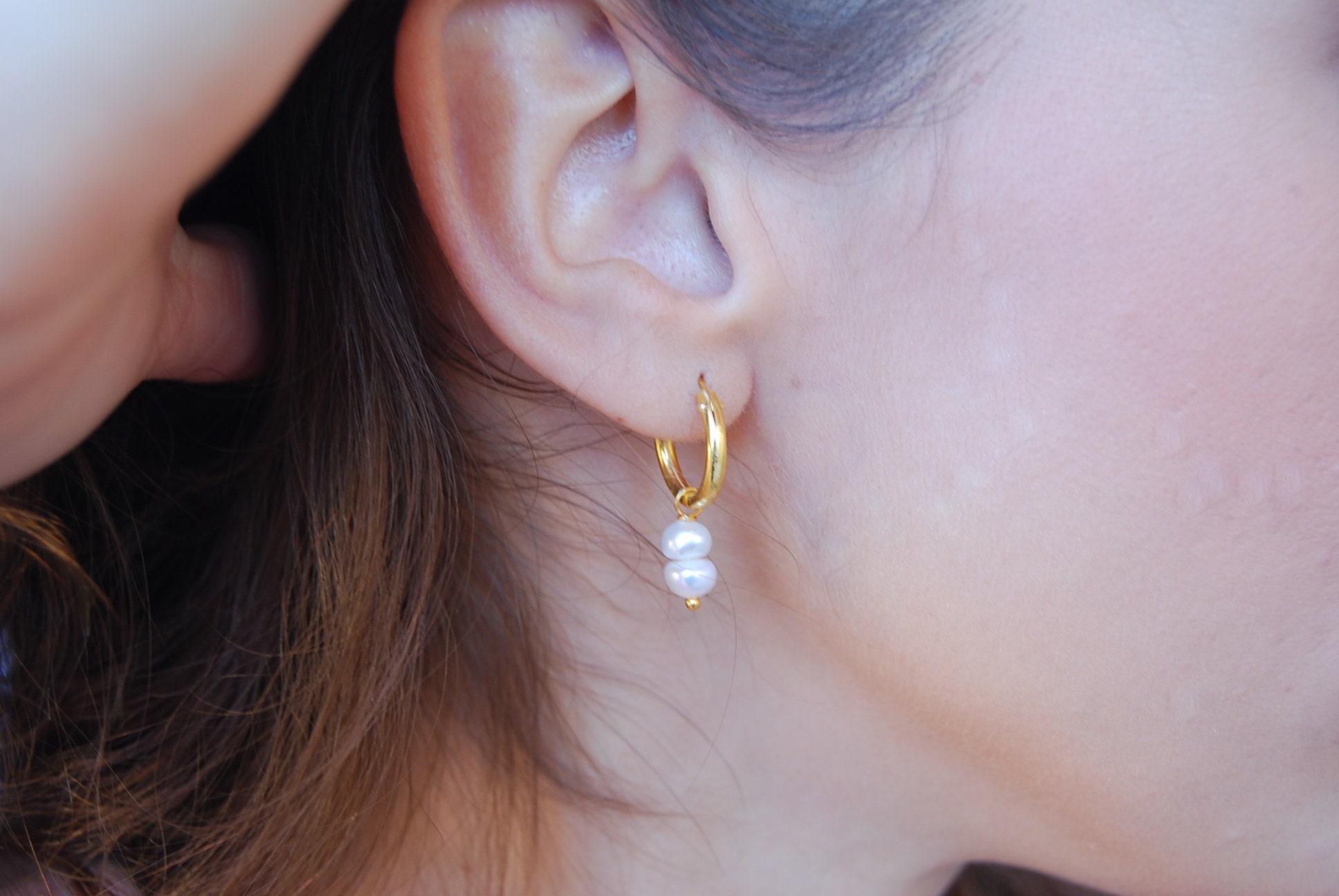 SILVER925 PEARL HOOP EARRINGS /シルバー/ピアス Tiffany HardWear Pearl Hoop Earrings in Sterling Silver