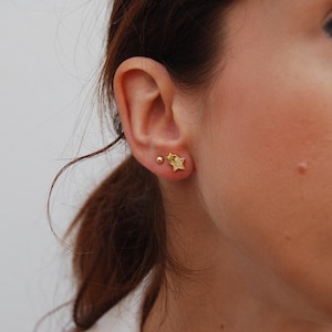 Silver 925 earrings, cz earrings, dainty stud earrings, sterling silver earrings, minimalist earrings, set 4 pieces