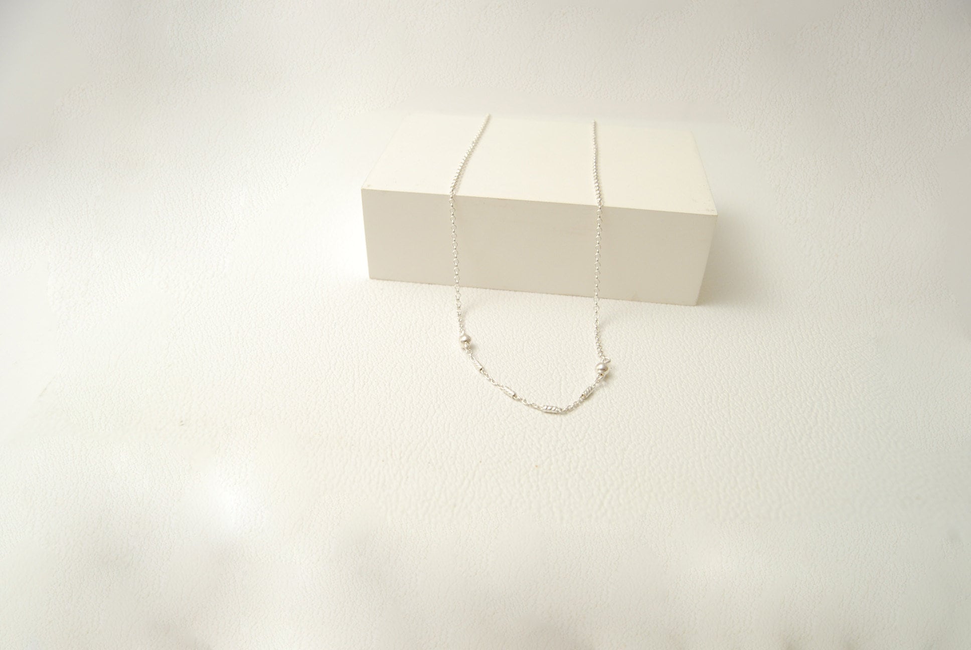 【ANOTHERLAYER】Slim Line Necklace (silver925)(2color) Slim Turquoise Bar Necklace, Sterling Silver 925 and Genuine