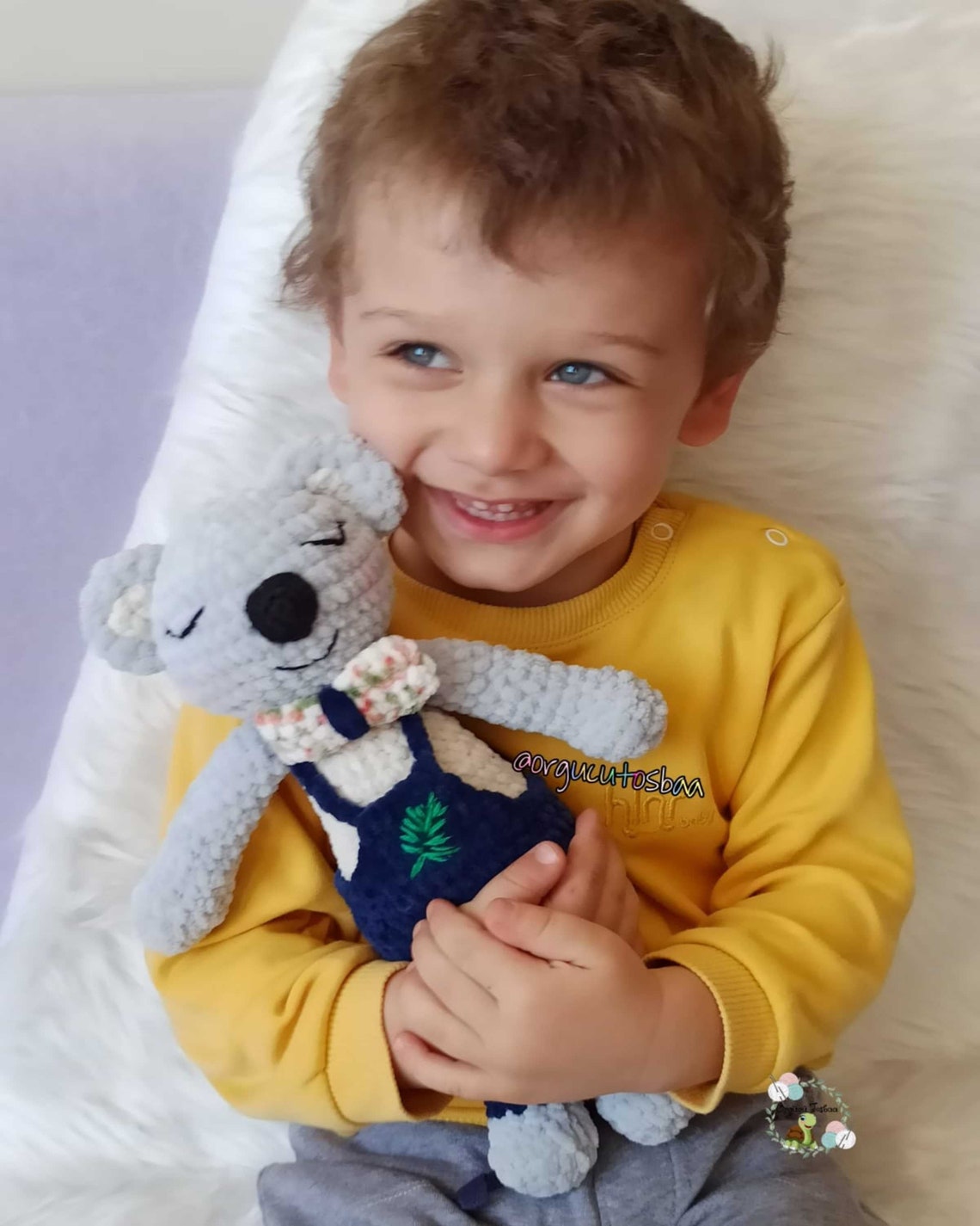 Amigurumi Koala, Animal Soft Toys, Crochet Plush Velvet, Toy Stuffed