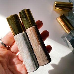 2 Essential Oil Roller Bottles, Marbled Rollers, Boho Roller Bottles, Cute Rollers, Oil Accessories, Essential Oil Gifts