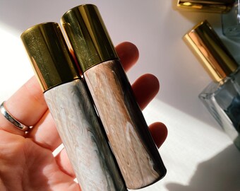 2 Essential Oil Roller Bottles, Marbled Rollers, Boho Roller Bottles, Cute Rollers, Oil Accessories, Essential Oil Gifts