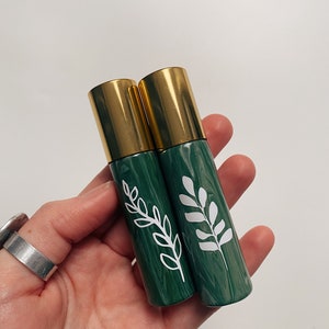2 Essential Oil Roller Bottles, Boho Roller Bottles, Botanical Roller Bottles