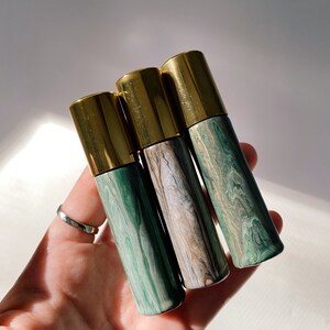 3 Essential Oil Roller Bottles, Marbled Rollers, Boho Roller Bottles, Cute Rollers, Oil Accessories, Essential Oil Gifts