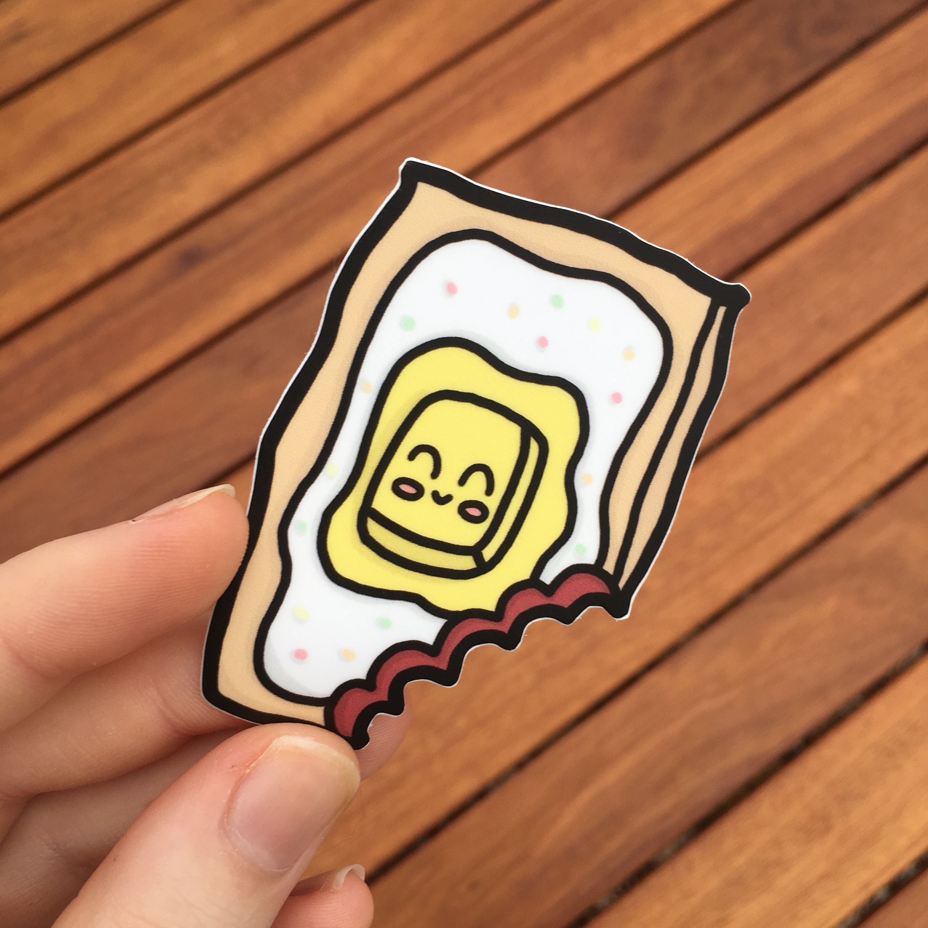 Buttered Poptart Vinyl Sticker Etsy