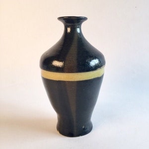 Hand Thrown Studio Art Pottery - Heavy Modern/Brutalist Vase - vintage signed