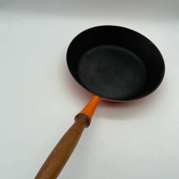 Le Creuset Flame Orange Feu Doux #24 heavy frying pan skillet 1960s