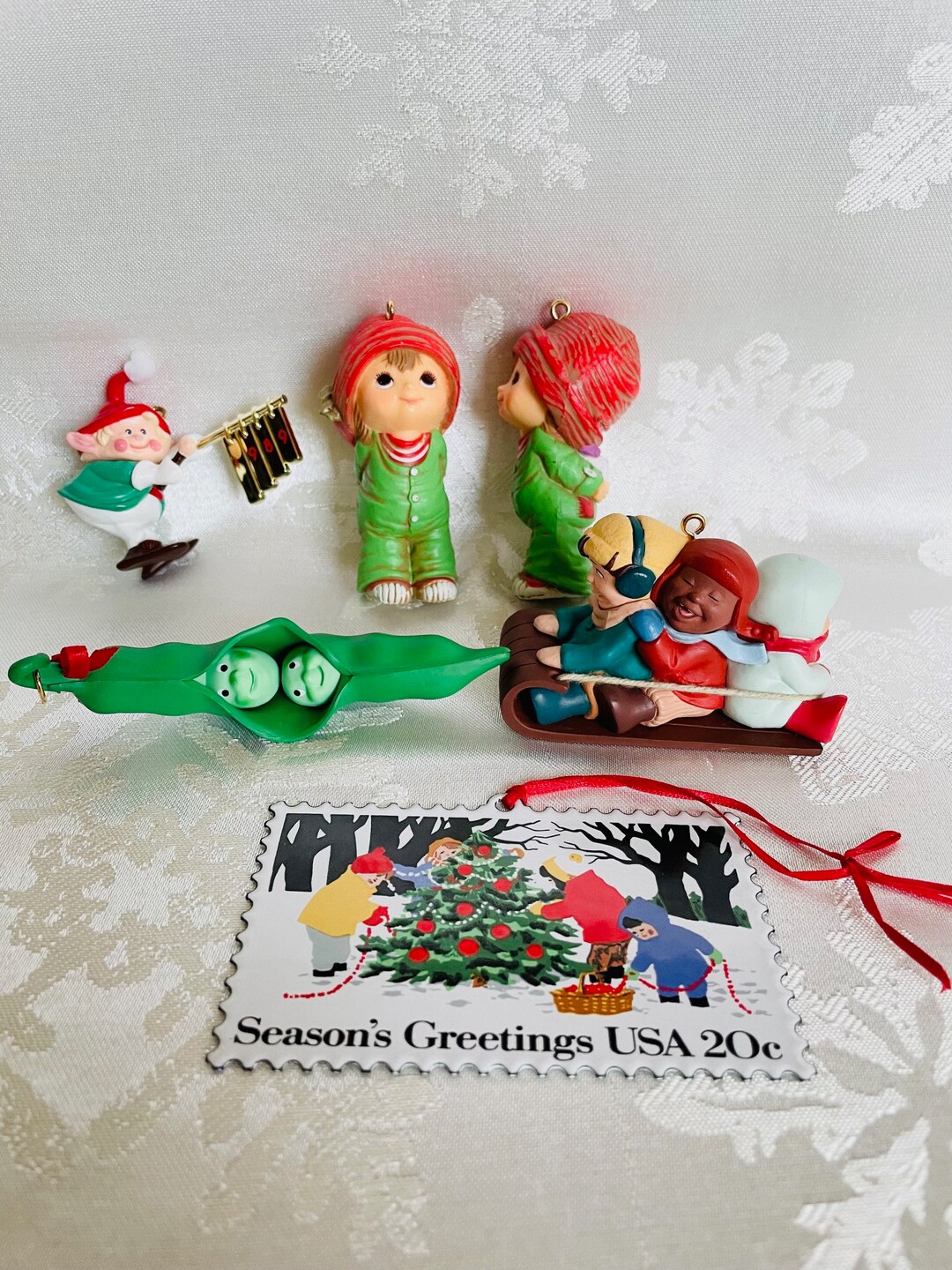 Collection of 6 Vintage Hallmark Christmas Ornaments | Christmas Decor ...