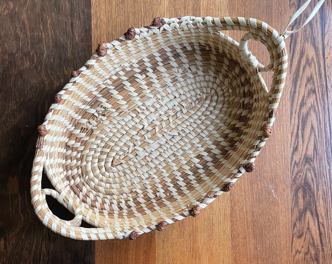 Vintage Sweetgrass Basket Lawson of South Carolina Signed and Dated Etsy