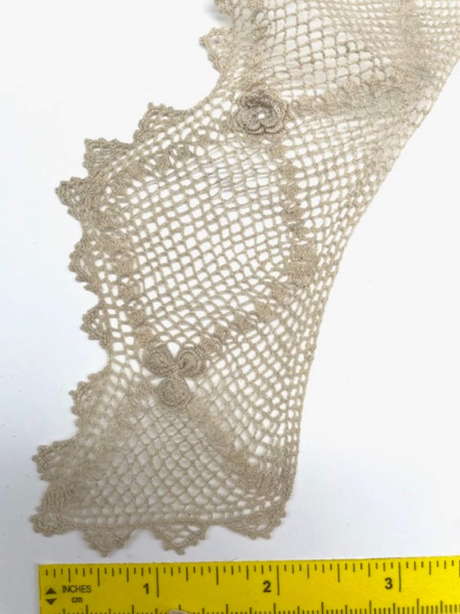 c.1900s Antique Handmade White 3D Floral Irish Crochet Lace Jacket