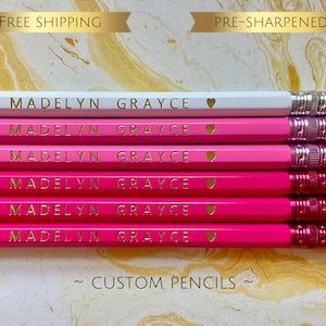 Custom Pencils, Personalized Pencils, Back to School, Gift, Wedding, Birthday, Teacher gift, Teacher Appreciation, Free Shipping, Hexagon