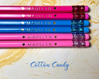 Custom Pencils Personalized, Embossed, Stamped,  Engraved Back to School, Gift, Wedding, Shower, Birthday, Teacher gift, Teacher, Free