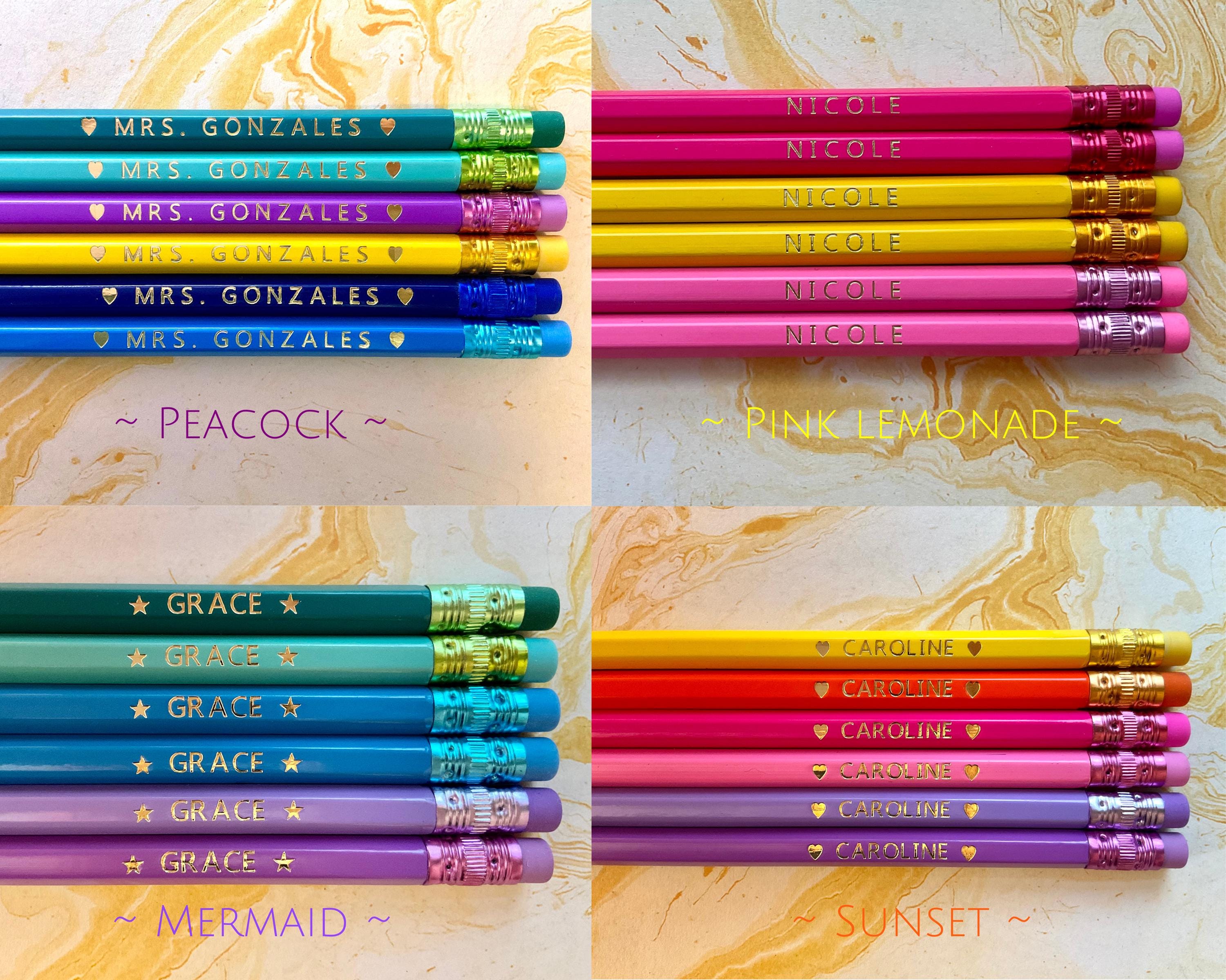 Custom Pencils, Personalized Pencils, Back to School, Gift, Wedding, Birthday, Teacher gift, Teacher Appreciation, Free Shipping, Hexagon