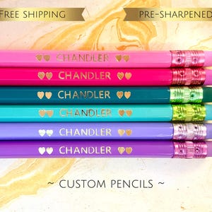 Custom Pencils, Personalized Pencils, Back to School, Gift, Wedding, Birthday, Teacher gift, Teacher Appreciation, Free Shipping, Hexagon