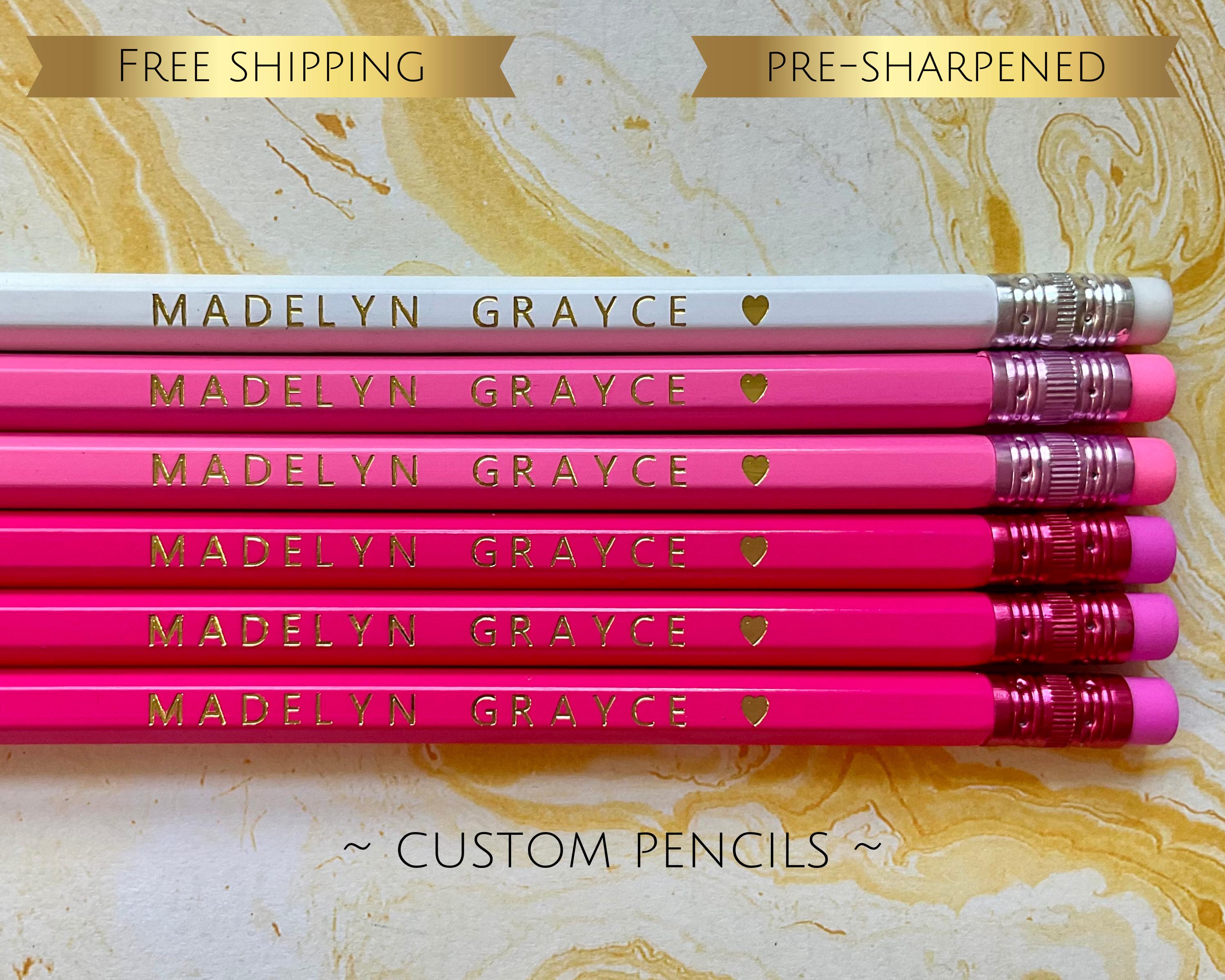 Custom Pencils, Personalized Pencils, Back to School, Gift, Wedding, Birthday, Teacher gift, Teacher Appreciation, Free Shipping, Hexagon