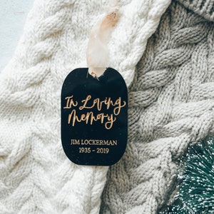 In loving memory ornament, loved ones ornament, remembrance ornament, acrylic, engraved ornament, in loving memory, Rest In Peace ornament
