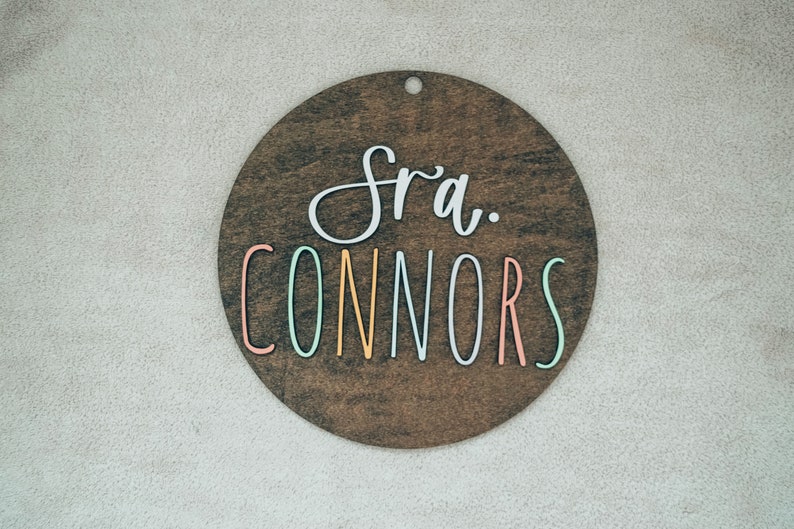 Custom Teacher Name Sign, Classroom Teacher Gift, Teacher Door Sign, Gift For Teacher, Pastel Teacher Sign, 1st Grade, 2nd Grade, 3rd Grade image 5