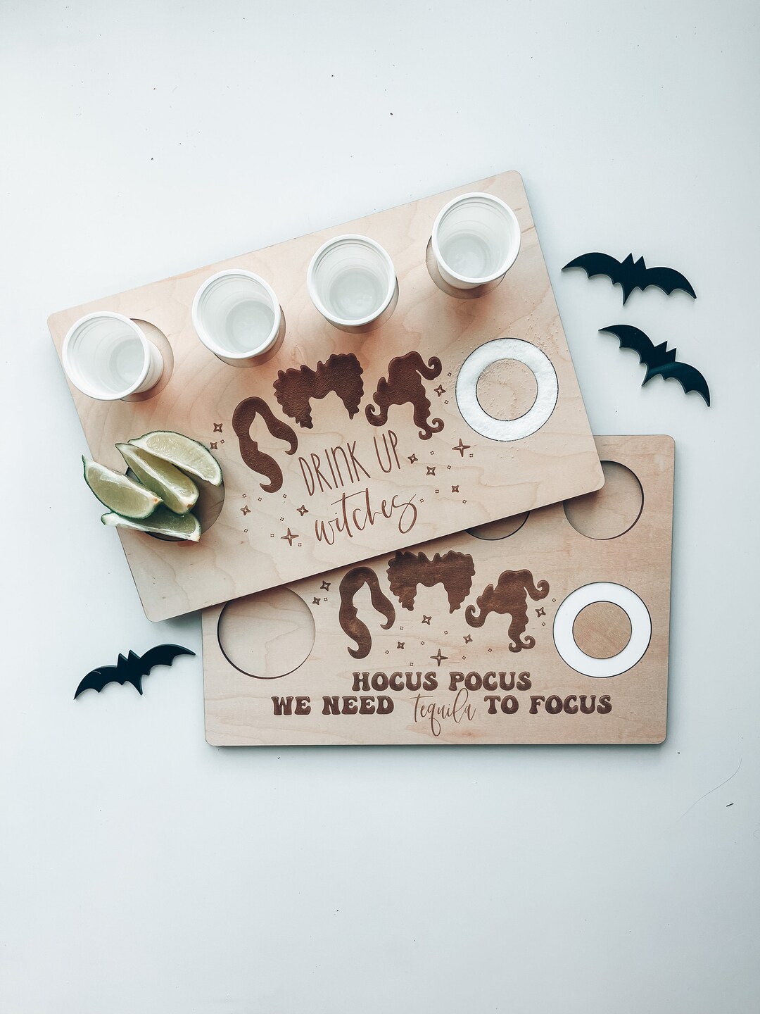 Hocus Pocus Drink Tray, Tequila Tray, Party Tray, Halloween Decor