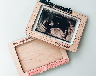 Custom Ultrasound Photo Fridge Magnet: Pregnancy Announcement Keepsake