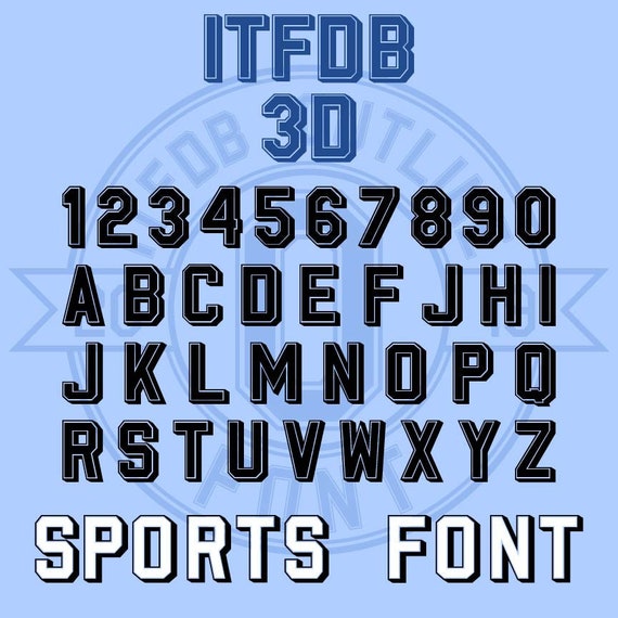 baseball jersey number font