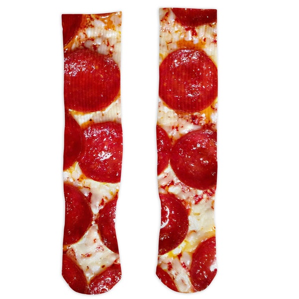 Downloadable Sock Sublimation Art, Pepperoni Pizza, Sublimation designs Streetwear Socks