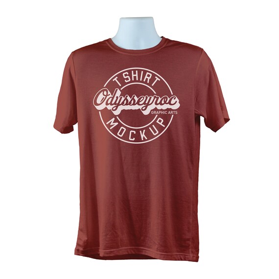 Bella Canvas 3001 Rust T Shirt Mockup Simple White Background Etsy