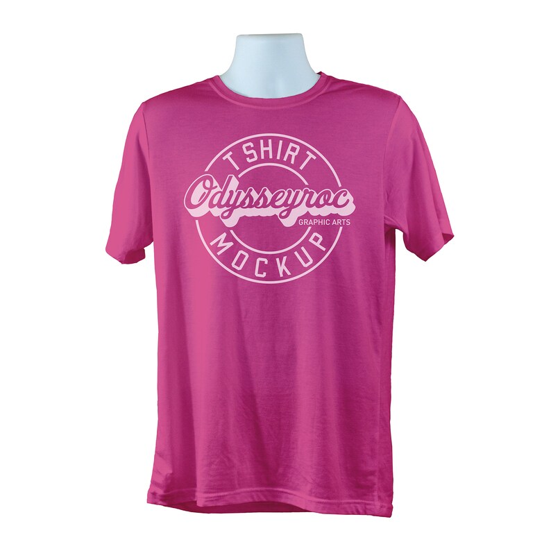 Bella Canvas 3001 Berry T-Shirt Mockup Simple White Background Mock Up no props masculine men unisex tshirt High Resolution