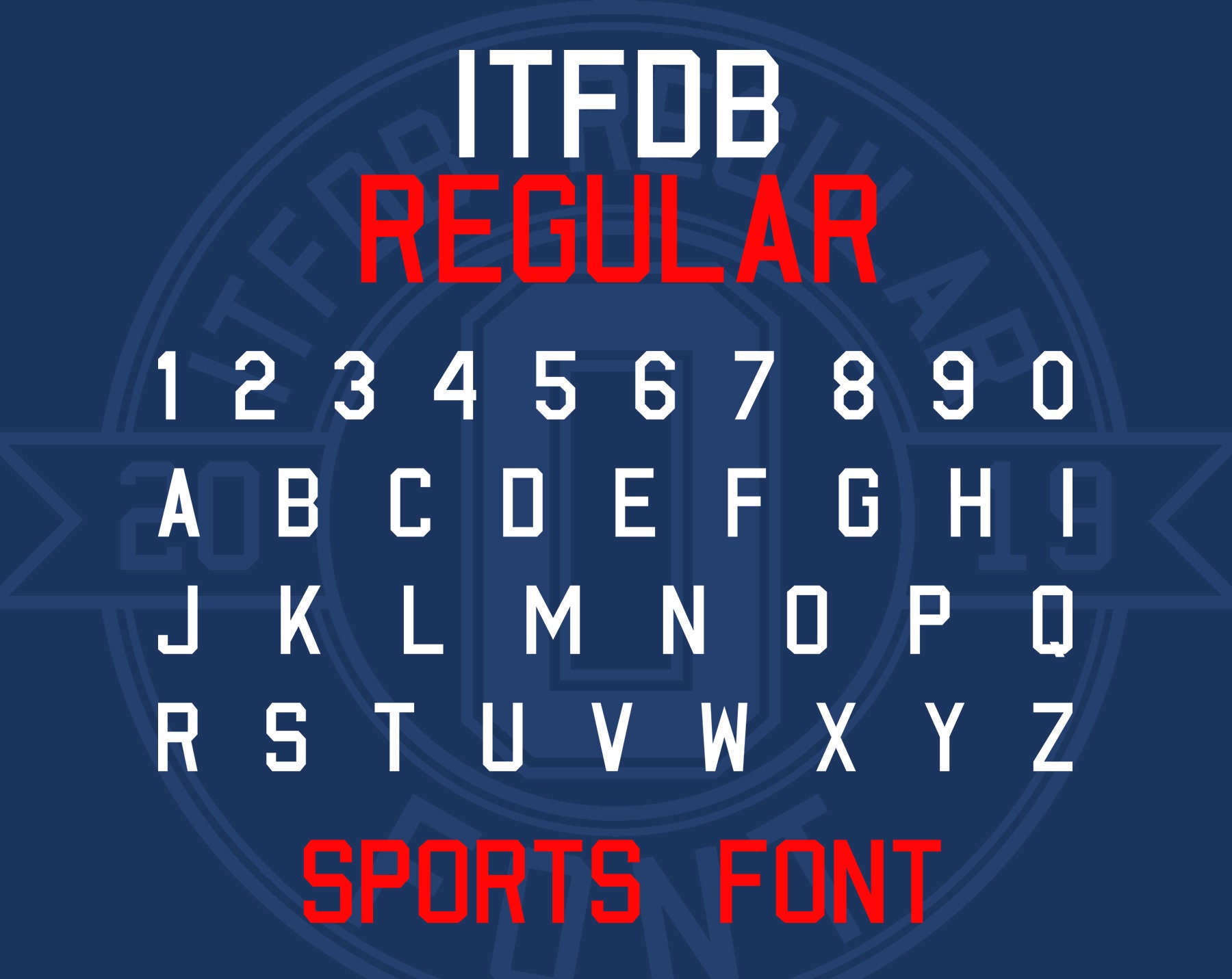 Sports Jersey Font 3 Variations Regular Outline 3D TTF OTF Etsy
