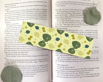 Tropical Leaves Bookmark | Laminated | Handmade | Book club gifts | Bookish gift