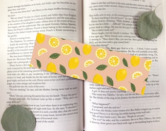 Lemons and Flowers Bookmarks | 2 designs | Laminated | Handmade | Book club gifts | Bookish gift